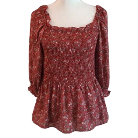 Max Studio Teyessda Smocked On or Off Shoulder Top NWT $98 - Picture 1 of 6
